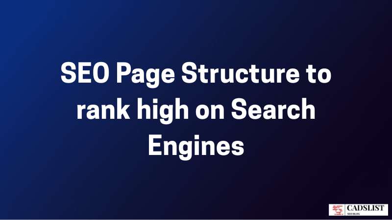 SEO Page Structure